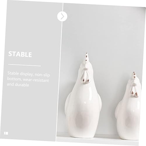 Miniatura 4 de Cabilock Adorno de gallo de cerámica, decoración de gallo, figura moderna, decoración del hogar, artesanía decorativa