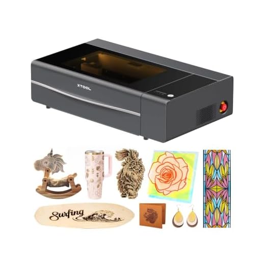 xTool P2 55W Laser Graviermaschine, Smart Desktop CO2 Laser Graviermaschine und Cutter,Dual Smart 16MP Cameras, Gebogene Oberflächengravur, ideal für Holz und Metall, Acryl, Glas, Stoff, Leder