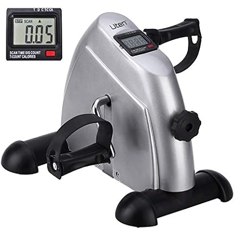 Mini Exercise Bike Pedal Exerciser Resistance Cycle Indoor Gym Silver Cover