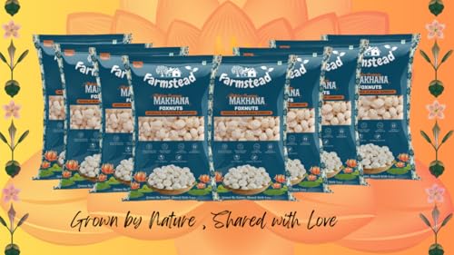 Image of Farmstead JUMBO MAKHANA 800g (Pack of 4) ||XL Size || Fit for Fasting ||Fox Nuts ||