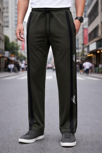 Image of Mack Jonney Men's Striped Track Pants | Side Stripe Design | Regular Fit | Casual & Athleisure Wear |Pack of 1-MMJ-53