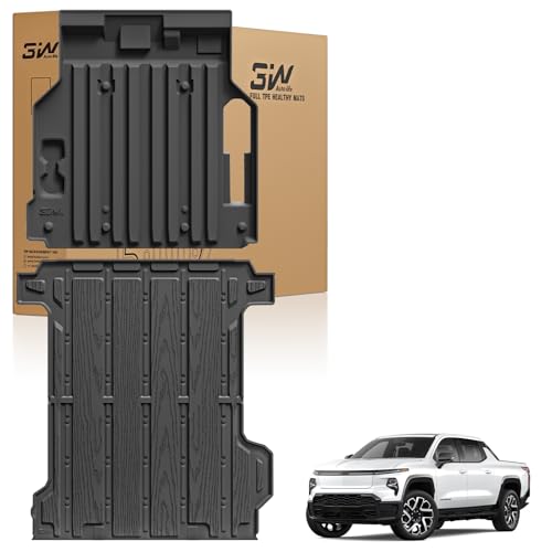 3W Front Trunk Mat & Trunk Bed Mat Fit Silverado EV/GMC Sierra EV/Sierra EV Denal 2024 2025 2026,All Weather TPE Custom Fit Car Accessories for Silverado EV/GMC Sierra EV/Sierra EV Denali Ch