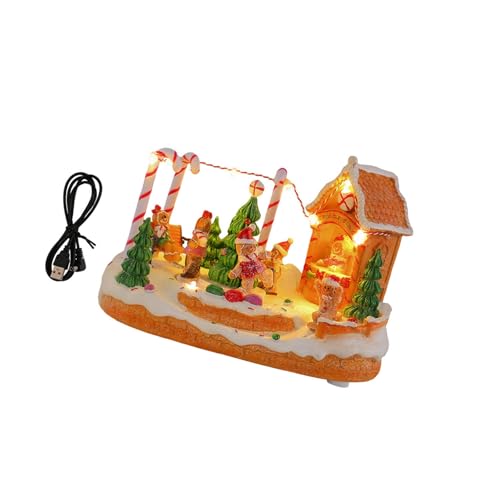 Tren giratorio de Navidad con música para decorar el salón familiar 2