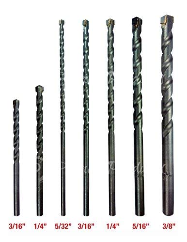 Makita 7 Piece - Complete Concrete Drill Bit Set For Hammer Drills - Precise Drilling For Light Masonry & Concrete #TOP1