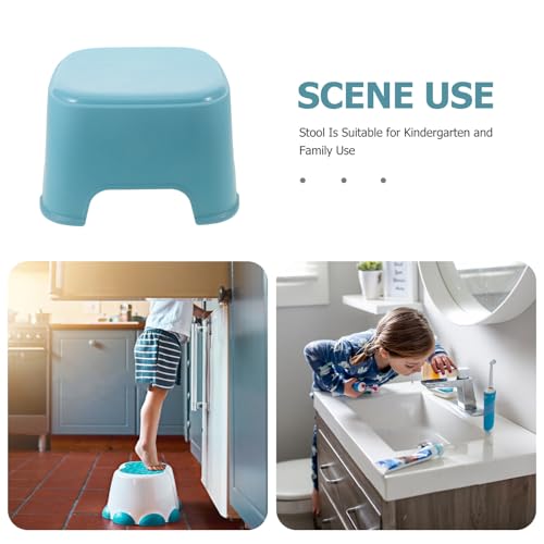 Image of Luxshiny Ergonomic Stool with Anti-Slip Design for Bathroom and Toilet Non-Slip Step Stool for Bathing and Shoe Changing Plastic Seat in Cartoon Colors Small