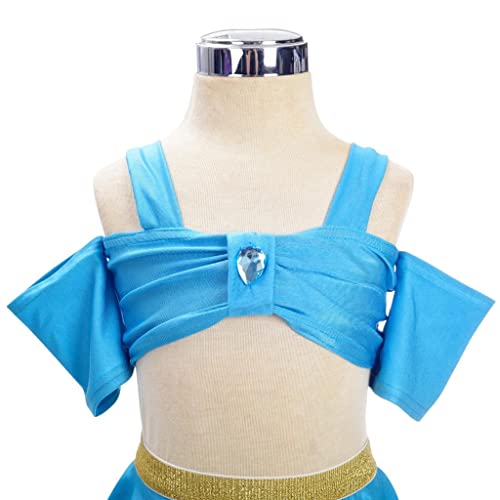 Traje de baño de dos piezas para niñas modelo princesa con falda cómoda 3