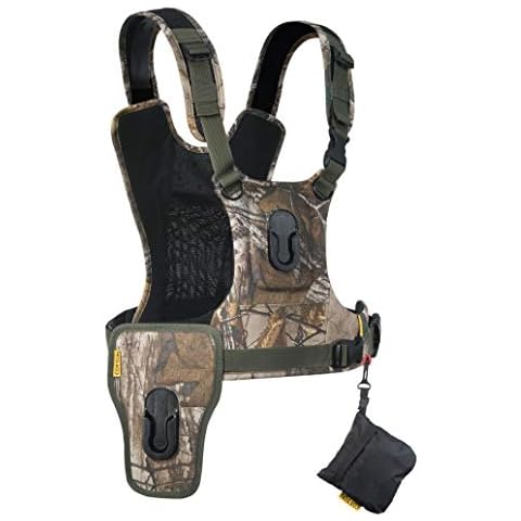 Cotton Carrier G3 147 - Arnés Profesional para una o Dos cámaras y Cualquier Tipo de Objetivo, Color Camuflaje Cover