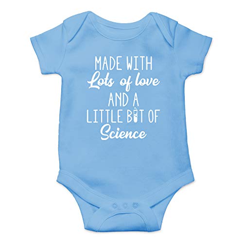 Made With Lots Of Love And A Little Bit Of Science - Funny Baby Essentials Bodysuit Romper