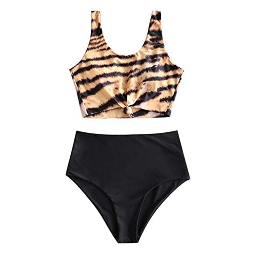 Bikini Push up con Relleno,Traje de Baño para Mujer de Dos Piezas Halter Bikini Set Ajustable Push Up Acolchado Sujetador Cintura Alta Thong Triángulo Brasileño Fondo Bikini