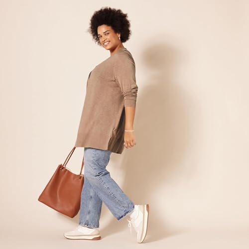Amazon Essentials WAE35004FL18-CAM-2XL Women'S Lightweight Open-Front Cardigan Sweater (Available In Plus Size), Camel Heather thumb #7