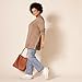 Amazon Essentials Women's Lightweight Open-Front Cardigan Sweater (Available in Plus Size), Camel Heather, Large