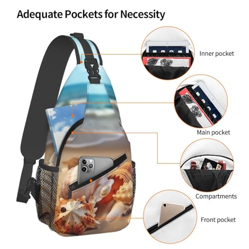 Sling Bag Negro para Hombre y Mujer, Mochila Urbana miniatura 3
