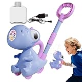Gazocua Dinosaurier -Bubble -Hersteller, Blasenblasenschubspielzeug, Blasengebläser Maker, Dinosaurier Outdoor Push Hinterhofspielzeug, 10 Löcher, Gartenunterhaltung