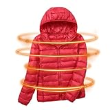 Djowyh Chaqueta de plumón para mujer,Chaqueta acolchada de plumón para mujer, ligera de invierno de manga larga con cremallera - Abrigo acolchado de, chaqueta acolchada portátil para
