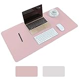 Aisakoc Large Desk Pad, 35.4" x 15.75" Non-Slip PU Leather Desk Mouse Pad Waterproof Desk Pad Protec