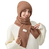 【Conception pratique】: Ce bonnet cagoule coupe-vent ample pour femme combine un bonnet en tricot et une écharpe à boucle en une seule pièce. Son ouverture soigneusement conçue résout le problème des bonnets et écharpes séparés qui se perdent ou ne s'accordent pas, tout en empêchant l'écharpe de battre au vent ou de glisser. Il offre un plus grand confort.