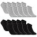 Produktbild 10 | 20 | 30 Paar Sneaker Socken Herren Damen Schwarz Weiß Grau Baumwolle 16900 (10x Schwarz + 10x Grau 43-46)