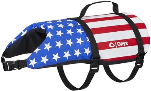 Unknown Onyx Nylon Pet Life Jacket, Stars & Stripes, Medium, Red (157000-999-030-19) image 2