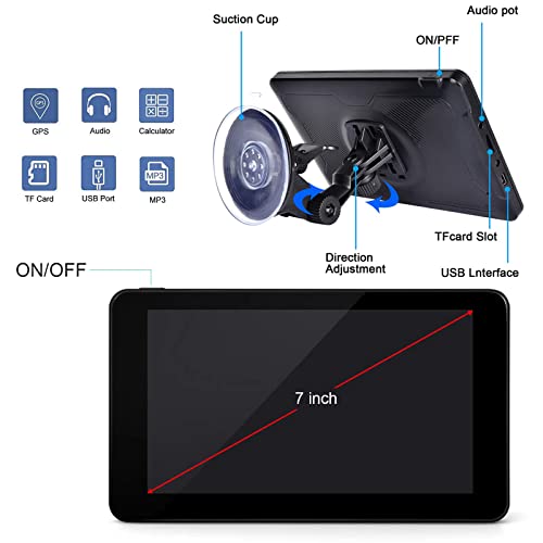 Gps Navigation For Truck Rv Car, 7 Inch Truckers Trucking Gps Navigation System, Truck Gps Commercial Drivers, Latest Free Lifetime Map Updates For 2022, Speed Warnings, Spoken Turn-By-Turn Directions #TOP6