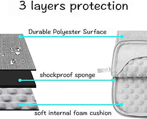 Image of MOSISO Laptop Sleeve Compatible with MacBook Air 13 inch M2 M1 2023-2018 /Pro 13 inch 2023-2016, Polyester Multifunctional Briefcase Bag, Gray