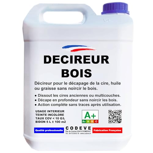 Decireur - Codeve Bois - 5 L - Intérieur - Pour Le Décapage De La Cire, Huile...