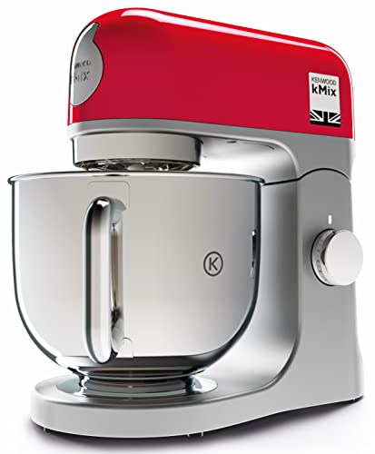 Kenwood-kMix-KMX750ARD-Robot-de-Cocina-Multifuncion-1000-W-Bol-Metalico-de-5-L-con-Asa-Gancho-para-Amasar-Varillas-Mezclado-K-Acero-Inoxidable-6-Velocidades-Color-Rojo