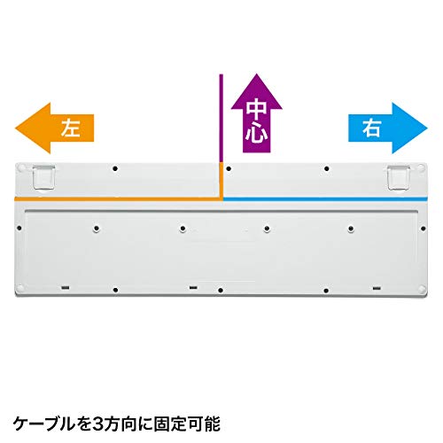 サンワサプライ 有線コンパクトキーボード テンキー付き USB接続 日本語103キー メンブレン USB-PS/2変換アダプタ付き ホワイト SKB-KG2WN2