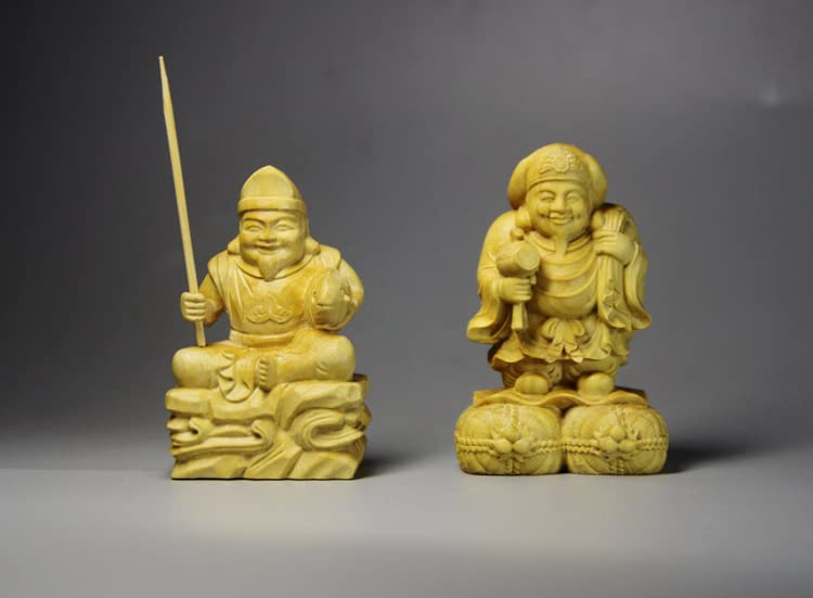 【九谷焼】七福神　神様7柱セット　置物　縁起物　開運　骨董品　大黒様　恵比寿様 九谷焼】七福神 神様7柱セット 置物 縁起物 開運 骨董品 大黒様