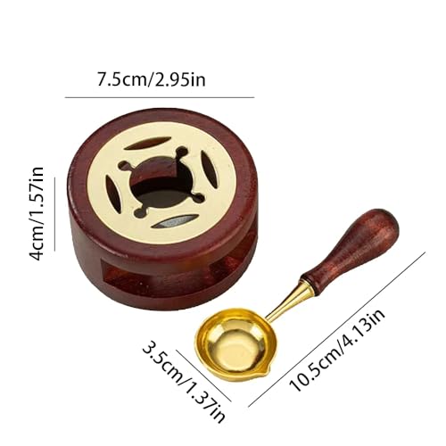 Aquecedor para cera de sinete, forninho para sinete com colher e vela