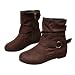 Imagen de Botines Mujer Serraje Botas Mujer Planas Zapatos Comodos Moda Boots Women