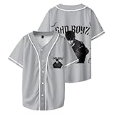 Junior H Merch $AD Boyz T-Shirt Summer Men/Women Cosplay Short Sleeve Baseball Grey Jersey (m,Grey)