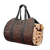 Multifunktionaler Brennholzträger | TOTE BAG CANVAS LOG | Tragbare faltbare Holz-Präsentation für Campingausflüge, Hof, schwere Stämme | Langlebige Schleudertasche für die