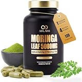 Ablabs Organische Moringa Kapseln - 5000mg Moringa Extrakt | Reines Moringa | Vegan, Keine Künstlichen Füllstoffe, Non-GMO