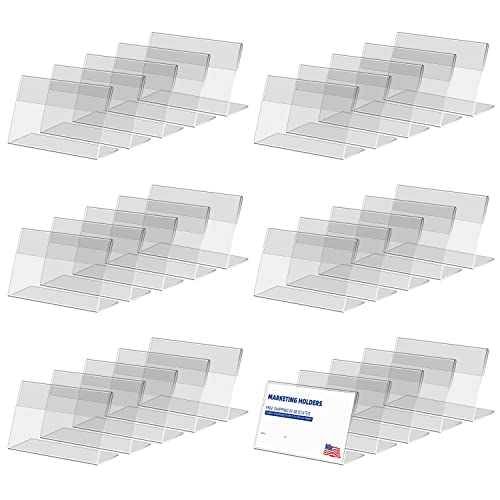testyu 30 Piezas Expositor Metacrilato Transparente, 8 x 5 cm Porta Precios Transparente, Soporte de...