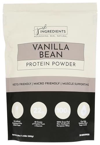 Just Ingredients Vanilla Bean Whey Protein Powder, 23.28 OZ