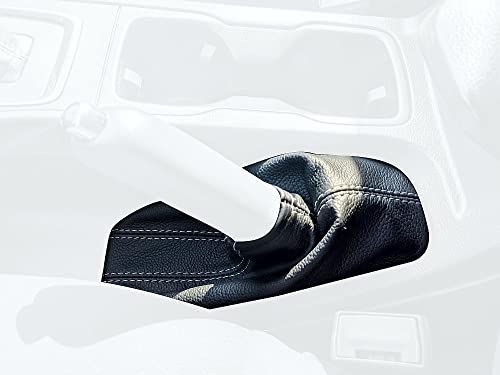 RedlineGoods ebrake Boot Compatible with Ford Ranger 2019-24. Tailor Made - not Universal. Genuine top-Grade Italian Black Leather with Black Thread