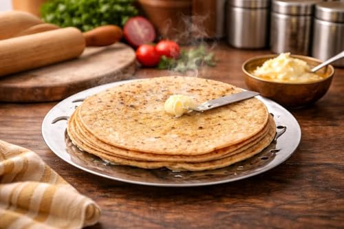 Image of Chapati Jali for Gas Stove, Phulka & Paratha Roaster, Rust-Proof Food Grade Steel Roti Maker Net Durable Kitchen Tawa Accessory (CHAPATI BASKET NO. 8 ROUND SMALL)