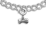 The Magic Zoo Sterling Silver Dog Bone Charm for Charm Bracelet