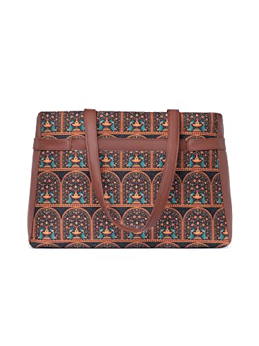 Image of ZOUK Urban Escape Bag | Stylish Vegan with Laptop Compartment, Trolley Sleeve & Anti-Theft Pocket |