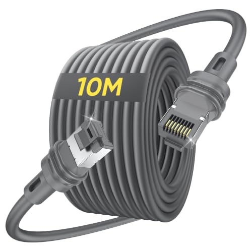 SUNGUY 33FT/10M Starlink Cable for Starlink Standard Gen 3/4/ 4X/ V4/ V5