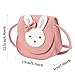 Heyu-Lotus Süße Umhängetasche Kleine Mädchen Handtasche Kinder Prinzessin Mini Taschen Handtasche Mädchen Klein Hase mit Verstellbarem Gurt für Kinder(Rosa)