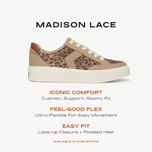 Dr. Scholl's Women's Madison Lace Sneaker Sand Leopard Mesh 9.5 M — view 3