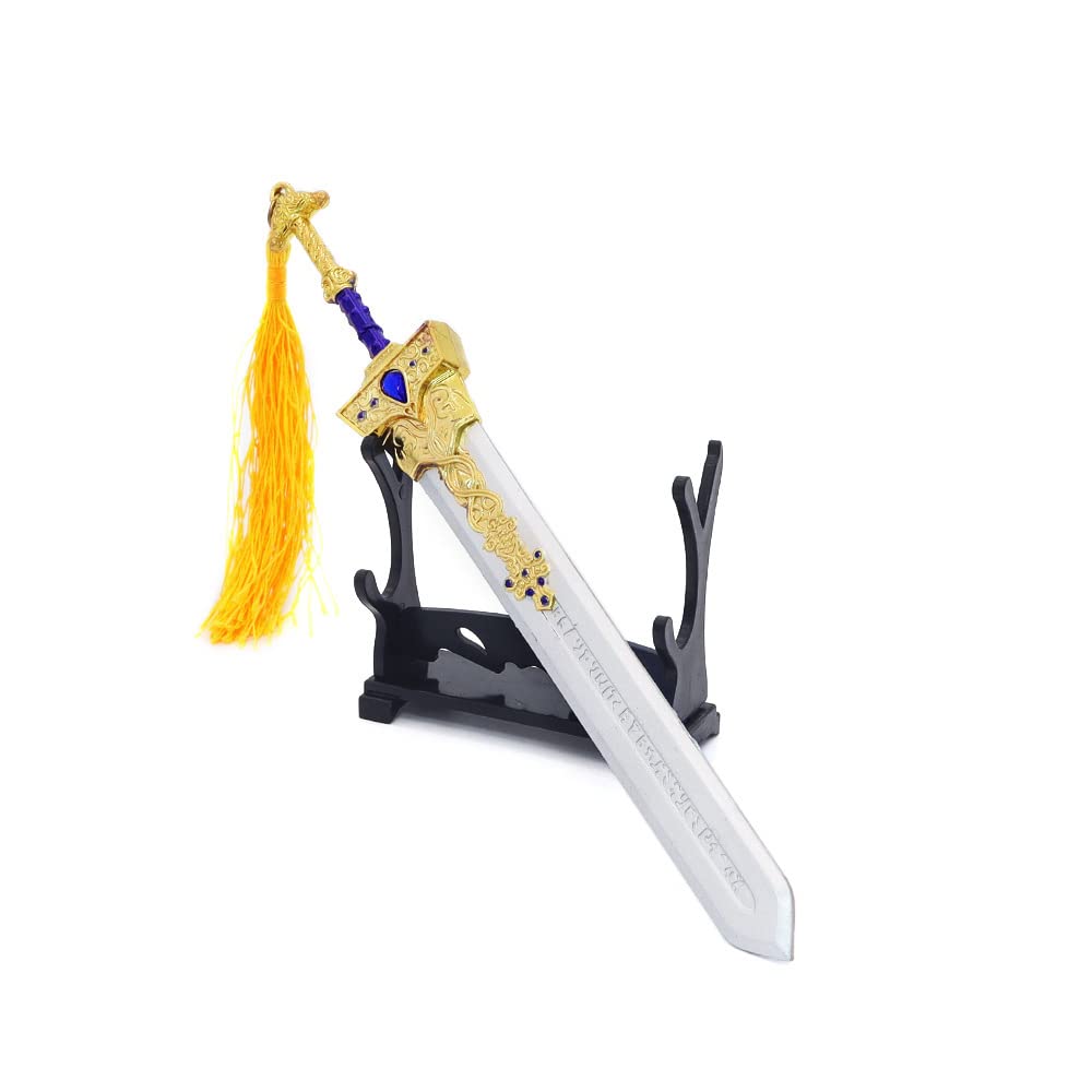 Hanaiette Men's Style 4 1Pc Elden Ring Game Peripheral Weapons Model Keychain With Display Stand For Anime Fans (Style 4)