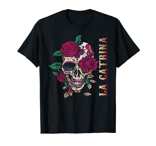 Photo de Catrina Creepy Sugar Bone Souls Muertos Day Dead Halloween T-Shirt