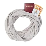 KARMA.DIEM Écharpe Infini de Voyage Antivol avec Poche Secrète Zippée –...