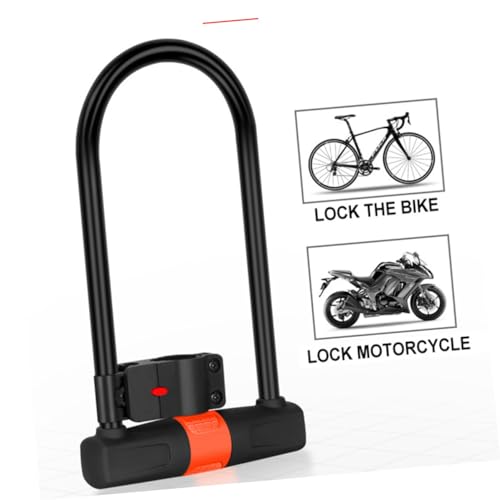Antivol U vélo haute sécurité à clé avec câble en acier renforcé - 5