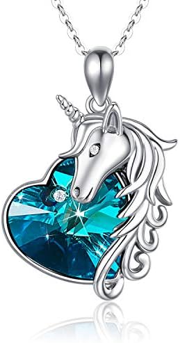 JUSTKIDSTOY Unicorn Necklace Jewelry 925 Sterling Silver Unicorn ...