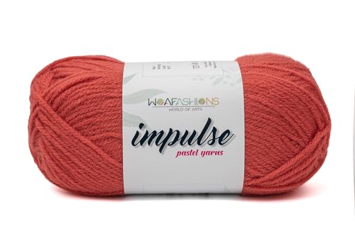 Image of WOAFashions Impulse Hand Knitting & Crochet Yarn (Rust) (100gms - Pack of 1)