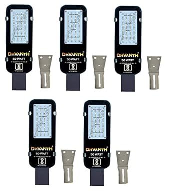 DHVANTH 50 W LED Street Light Outdoor Waterproof with Osram LED, Aluminum Body for Outdoor use. Pack-5 (50Watt-Pack5)
