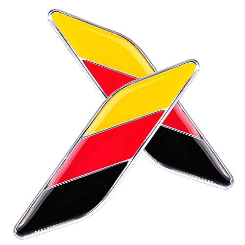 Lot de 2 autocollants pour voiture - Drapeau de l'Allemagne - 3D – vue 2